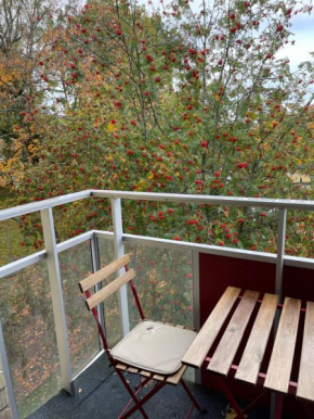 Min lägenhet finns på ett skönt ställe nära centrum och sjön en skön möblerad etta med balkong